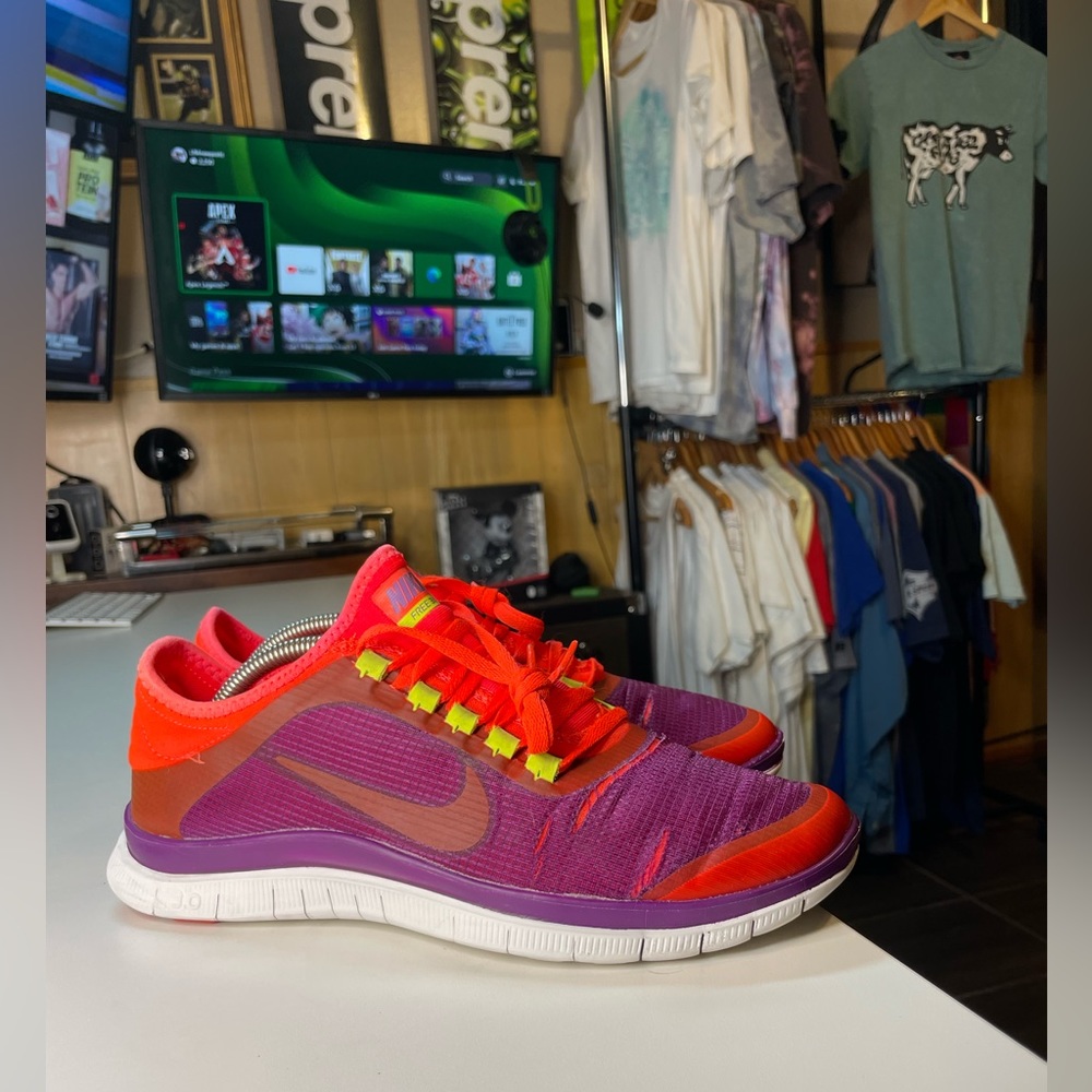 Nike Free 3.0 V5 EXT WMNS 579828-500 FlyWire Grape/Crimson/Green Women's Running